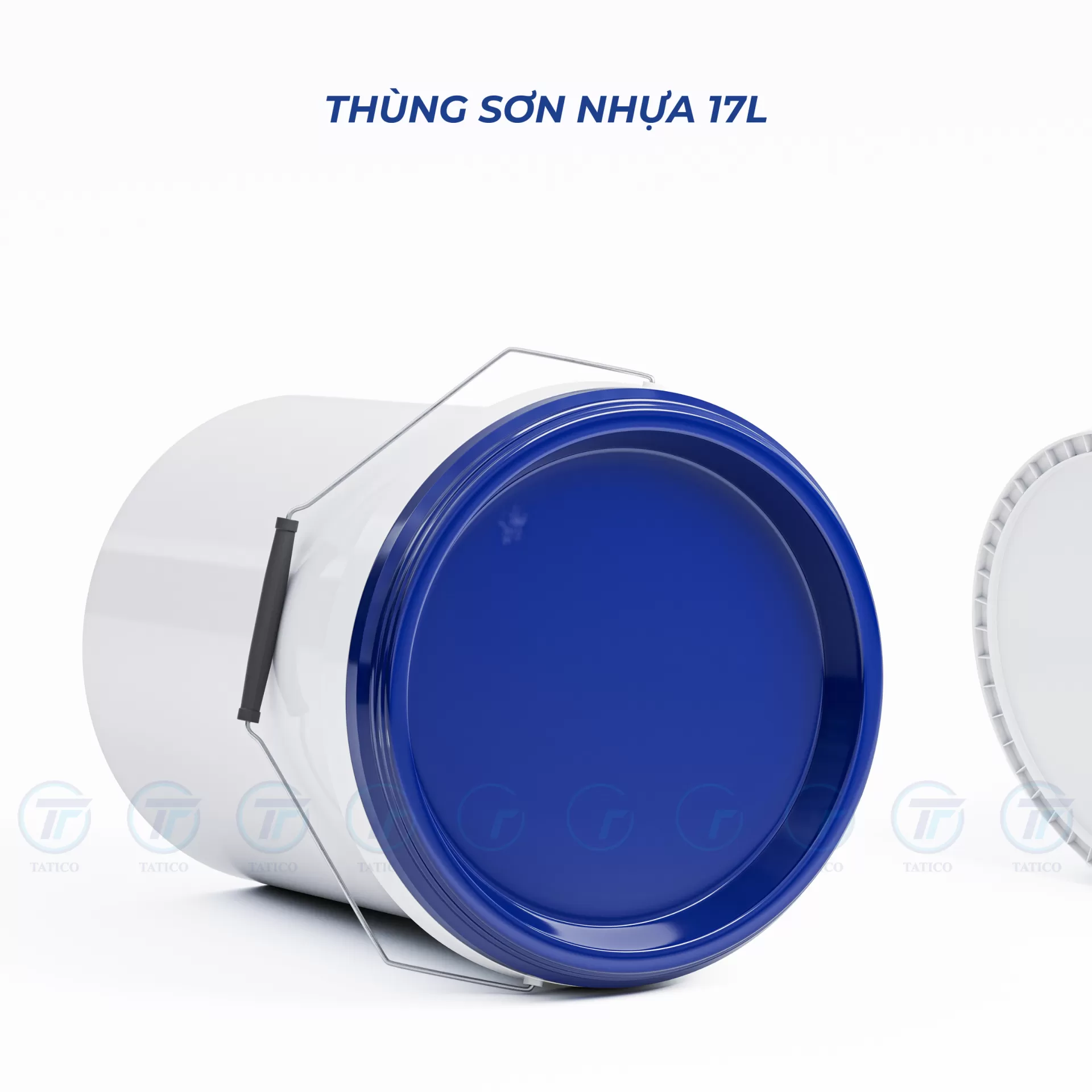 (Có nắp giật) Vỏ thùng sơn nhựa 17L